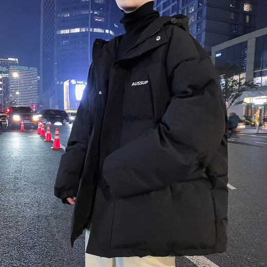 Aimandeng Cotton Jacket Herren Frühling, Herbst und Winter Gebühr 2025 Neue Baumwolljacke Herrenfeder Brot Samt Kleidung Cotton Jacket Herren XZ800T Schwarz XL 115-145Jin [Jin ist gleich 0,5 kg] Prioritätsablieferung