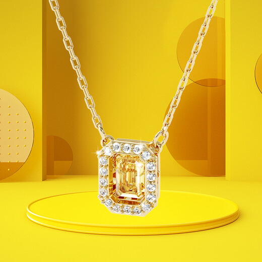 Swarovski MILLENIA Sugar Cube Necklace Women's Beating Heart Clavicle Chain Gift for Girls Guangzhou Bonded Warehouse 5598421