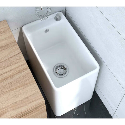 Yue Changsheng narrow long balcony mop pool extremely narrow small apartment bathroom wash mop pool narrow small household mop Z ZC-01+ wall faucet