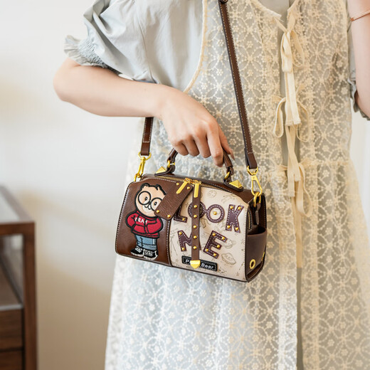 North Bag Fashion Boston Handtasche Frauentasche Neue High-End-Freizeit-vielseitige One-Shoulder Crossbody Body Muttertagsgeschenk Brown