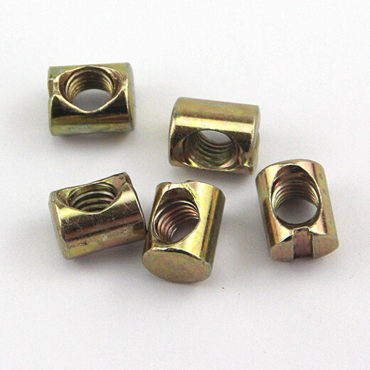 Chuanchai-Furniture nut hardware baby and children's bed accessories screw hammer head nut cross hole nut two-in-one connection component M6M8 6*10 20 pieces