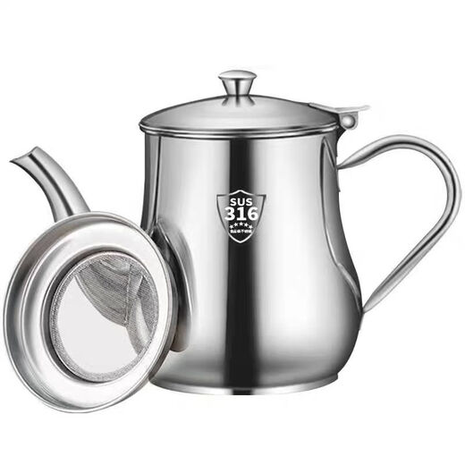 Xiongwochi Oil Pot 316 Edelstahl Extra dicker Öltopf für Haushaltsküche mit Filternetz 316 Super -Dick -Öl -Lagertank 1105 ml [ungefähr 2jin [Jin gleich 0,5 kg]] Filternetz + Spout Deckel senden [316+