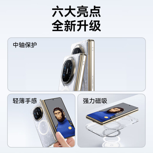 El Sr. Lanxing se aplica a la caja de teléfono móvil Huawei Matex6 transparente Caso de protección de protección de eje central simple Caso de protección contra caídas magnéticas
