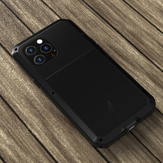 Lovemei iPhone13ProMax three-proof mobile phone case Apple 13Pro shatterproof screen all-inclusive anti-fall comes with dust plug iphone13Pro Max military green three-proof metal case