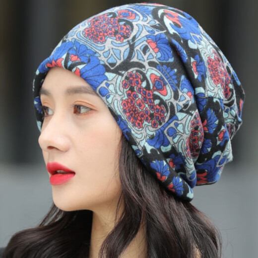 Sorte Schal Nackenschalkopf Hut Herbst und Winter Frauen Maskenhalle Halshülle Twisted Hals Schutz graue rote Blüten