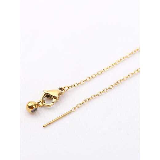 BOMP Old Phoenix Gold Store Model Imitation Gold Everything Can Wear Versatile 18k Gold Ultra-Fine Needle Type Universal Chain Plain Chain O-shaped Chain Rose Gold O-shaped Chain (Needle Type)