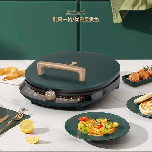 利仁（Liven）电饼铛家用双面加热烙饼锅上下盘可拆洗煎饼锅加深大号烤肉锅三明治早餐机 C3888【30规格26mm深】