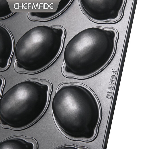Learn Kitchen Baking Bakeware Butter Rice Cake Cake Mold Baking Non-Stick Lemon Cake Mold Black 12-Connect Mini Bread Mold Silver Black-WK9871