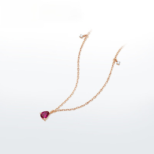COASZE classic colored treasure 18K gold ruby diamond necklace women's light luxury birthday gift for wife, one thing, one certificate, custom engraving
