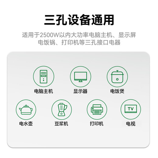 Shengwei Computer Monitor Host -Netzkabel Drei Kerne 3C Sicherheitszertifizierung für Desktop -Reiskocherdrucker und TV -Geraden 1,5 Meter APY0015G