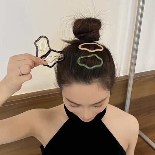 Jinhehe Cloud Broken Hair Clip Hollow Bangs Hair Clip Women's Forehead Clip 2023 New Back of the Head Hair Clip BB Clip Headwear Colorful Cloud Hair Clip [5 pieces]