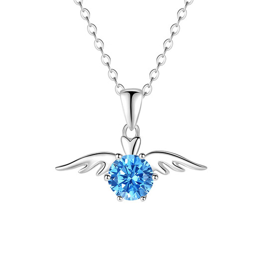 Jingzi Platinum Necklace Angel Wings Pendant Short Clavicle Chain PT950 Platinum Jewelry as a Birthday Gift for Girlfriend and Wife Temperament Accessory PT950 Platinum Necklace White Diamond