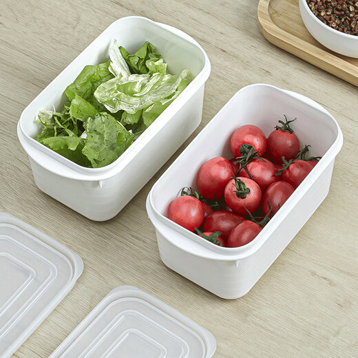 Quhe Japanese-style crisper household food-grade lunch box with lid microwave refrigerator sealed box lunch box refrigerator storage box 350ml 10 pieces rice packaging thickened food-grade material crisper can be microwaved