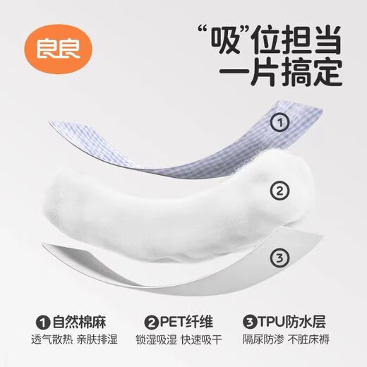 良良（liangliang）新生儿隔尿垫0-3岁宝宝棉麻防水四季床单垫儿童婴儿尿布垫子 【小 一面麻一面棉[格秀蓝]110x70