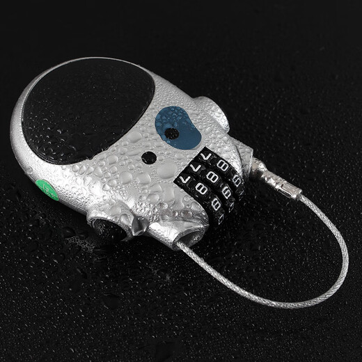 Auburn retractable steel cable padlock password lock gym helmet lock anti-theft window lock ski lock 108 silver