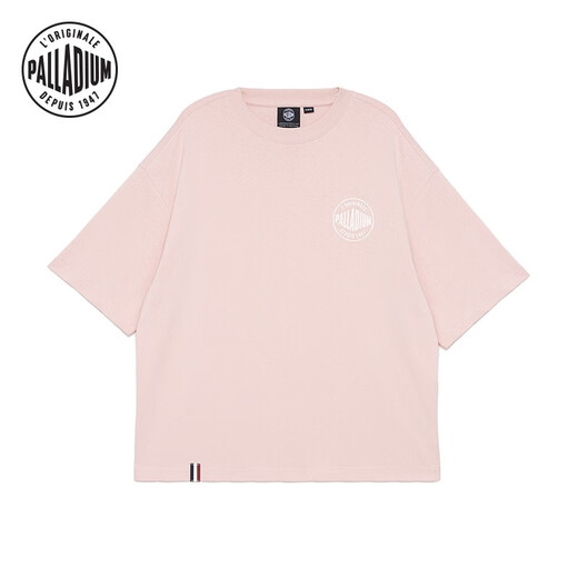 PALLADIUM sports T-shirt printed short-sleeved cotton T-shirt fashionable versatile and comfortable couples short-sleeved 178011 178011-675-Rose brown M