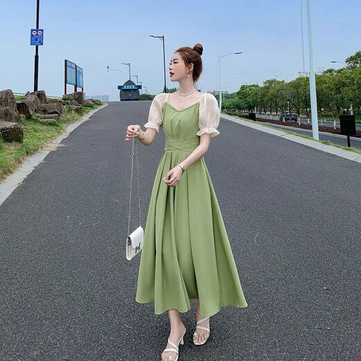 Lpox-Kleid Sommer Frauen 2025 neues Kleid mit kurzärärmern