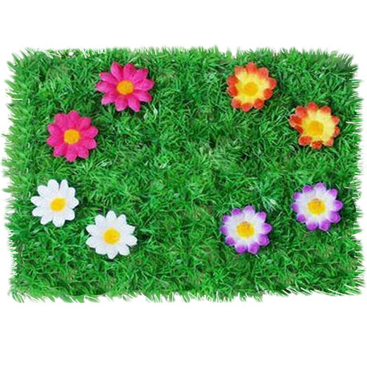 Win the show, simulated plant wall, green plant wall background wall, green simulated plant mall advertising door head artificial decoration, four-headed grass 40*60CM + one flower