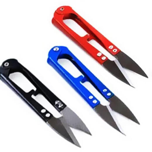 Panland cross stitch hand tools, special small scissors for sewing and thread repair, U-shaped scissors, small U-shaped scissors, yarn trimming thread, a pair of scissors (random color)