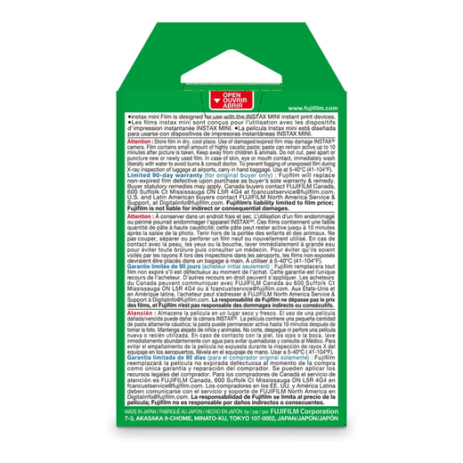 Fujizakura Instant-Fotopapier mini7+/9/11/40/7S/25/70/90/7C Fotopapier mit weißem Rand, 20 Blatt in einer Box