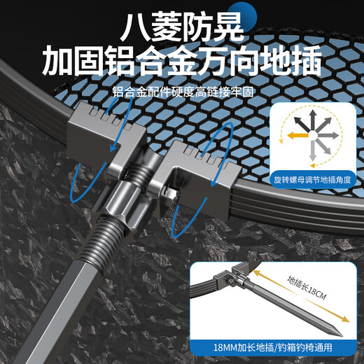 Camper thickened forged carbon pattern round fish protection rubber coated anti-hanging quick-drying special fishing net bag for wild fishing 35cm 1.6m <Aluminum alloy edge>