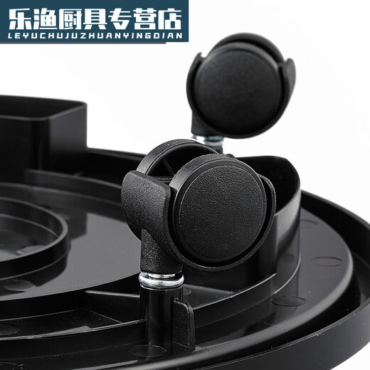 Mansihe bottled water movable tray pure water barrel mineral water barrel movable tray universal wheel roller black movable tray_inner diameter 26.3CM