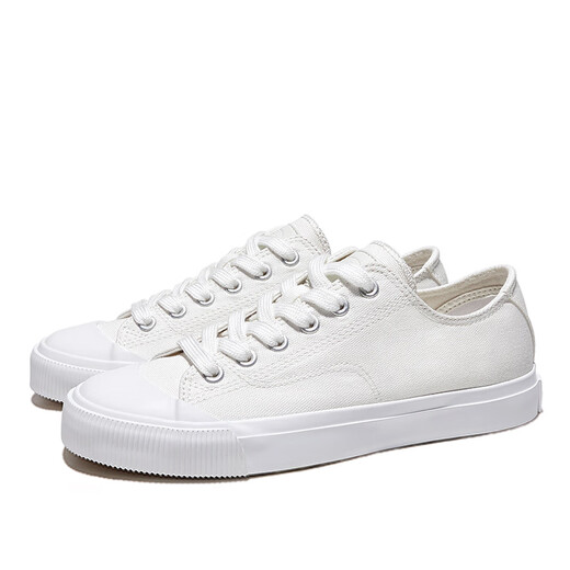 飞跃（Feiyue）帆布鞋男女款2024冬季新款低帮纯色运动休闲鞋子透气百搭情侣板鞋 白色 40