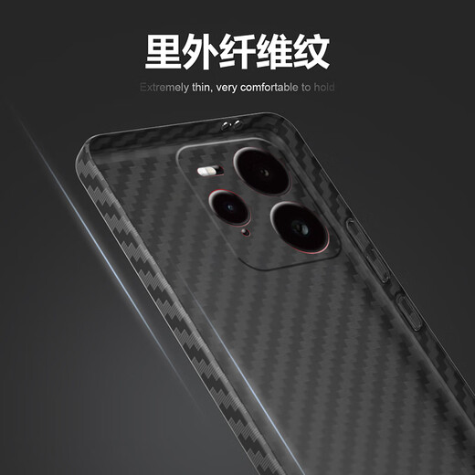 鲁深真我GT7轻薄碳纤维纹真我GT7Pro手机壳硬壳男女款全包镜头保护RMX5010保护套凯夫拉款式 真我GT7Pro 蓝色 碳纤维纹磨砂壳【贈钢化膜】