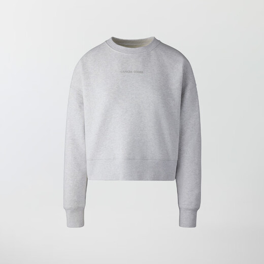 
Canada Goose Muskoka Women's casual brushed round neck sweater pullover sweatshirt 7063W 1342 Flower gray silver birch color M