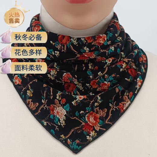 Shantou Lincun cold-proof scarf neck cover for men and women button triangle fake collar spring and autumn button-type scarf fashionable triangle scarf sun protection yellow stamens