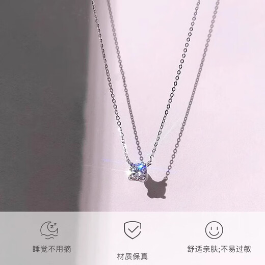 Xinshe S925 sterling silver Zhao Lusi necklace for women, let you dazzle with the same style of booger diamond accessories, women's high-end clavicle chain, booger diamond necklace