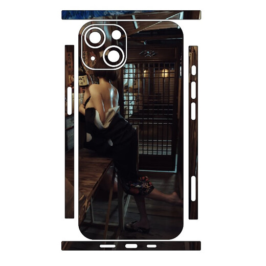盛束适用iPhone13Promax磨砂改色膜卡通包边全身贴苹果12手机侧边贴纸 13785 iPhone13Mini