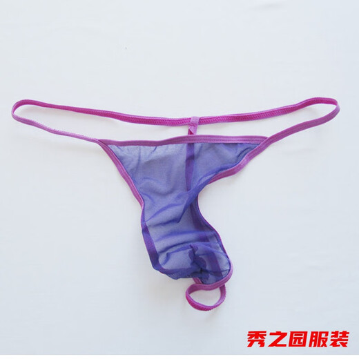 Verzesa Men's Transparent Sexy Underpants T-string Breathable Sexy Pants Sexy Seamless Briefs T Library Fully Transparent 1 Pack Red One Size