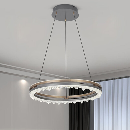 
Sendlanode light luxury chandelier living room headlights fashionable smart simple dining room bedroom LED chandelier 9721-8+6+4 eccentric circle