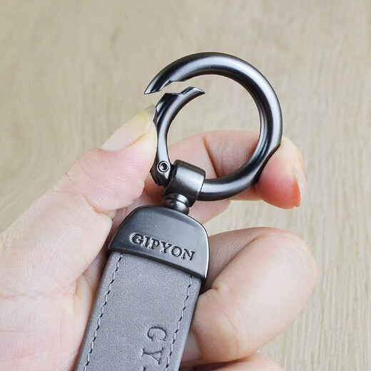 JWKE Cowhide Car Key Chain Men's Women's Personalized Creative Practical Fashion Trendy Key Chain Hanging Pendant Red (Cowhide) + Horseshoe Buckle + Screwdriver
