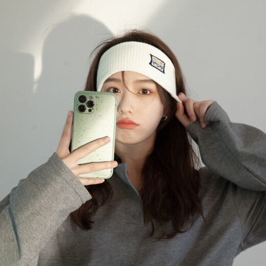 Ililuo retro knitted headband for women's daily autumn and winter all-match face wash headband wool elastic sports yoga warm headband black