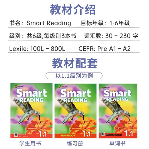 原版进口少儿英语smart reading123456级别 寒暑假短期阅读课程 单词量积累读写分级阅读学生教材 4.1级别