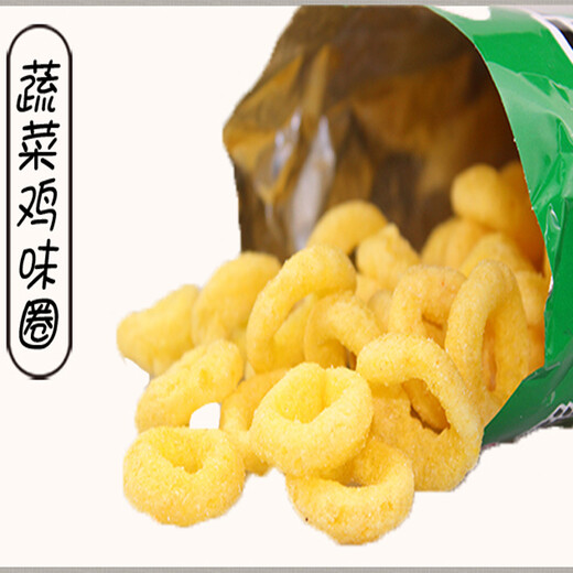 满地可 休闲食品 膨化食品 蔬菜鸡味圈75g*2组合