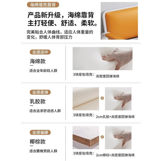 方周意【0元包安装】沙发床小户型客厅双人办公两用折叠床实木沙发 【1.5米带储物】5cm海绵+2cm乳胶