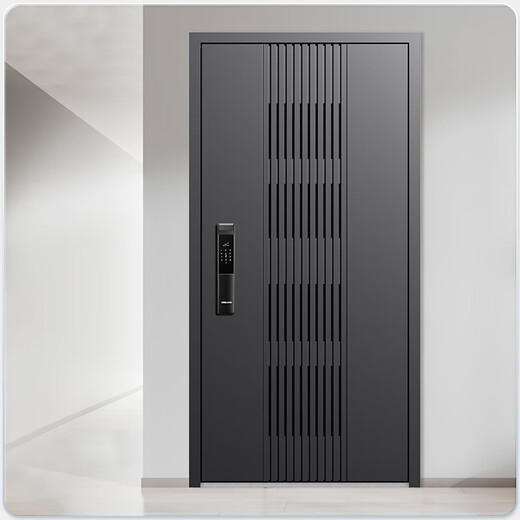 
OUDILE new ventilated 4-level anti-theft door entrance door + breathable door and window hidden and raised safety door + fingerprint smart lock Visible cat eye lock 2050*1050/2150*960