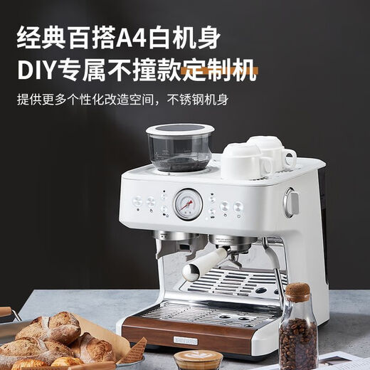 Petrus High-End-Kaffeemaschine PE3899 Italienische Schleifmaschine Haushalt Multifunktion kommerzielle Dual-Purple-Amerikaner kleiner PE3899 Schleif + kleine grüne Kaffee-Utensilien