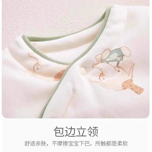 JOYNCLEON Newborn baby one-piece autumn and winter type A newborn baby full moon thickened quilted clothes to keep warm Magic Elephant 59cm