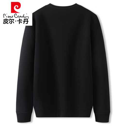 
Pierre cardin spring and autumn style plus size men's long-sleeved sweatshirt with velvet thickened extra-large fat loose round neck base shirt 9892-1 navy blue (model) regular 5XL 5XL (recommended 210-230Jin [Jin equals 0.5 kg])