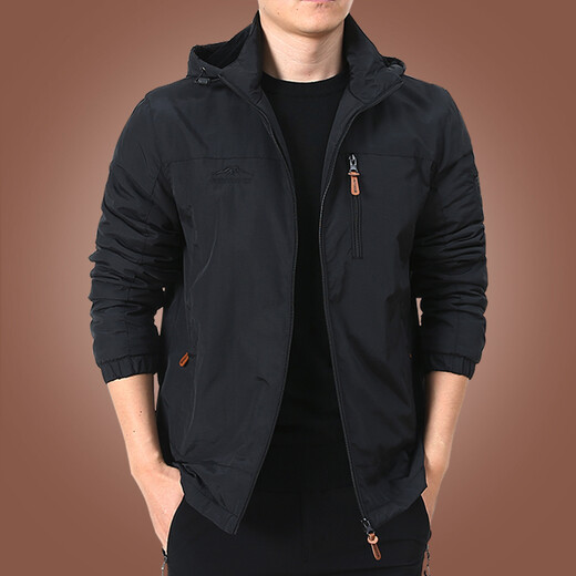 
Zhidou Dou men's jacket autumn and winter plus velvet jacket men's winter casual clothes 2022 new men's top middle-aged men's clothing thick 9898 gray removable hat-added velvet without additional price M