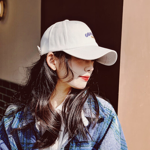 Forgive color baseball hat women's summer big head sun protection hat ins trendy brand new sun hat showing face small duckling hat men's sun protection beige white