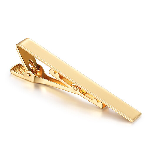 Krawatte Clip Männer einfache Goldene Business Bräutigam Hochzeit Mode Beruf lang Waffe Schwarz [Z1041]