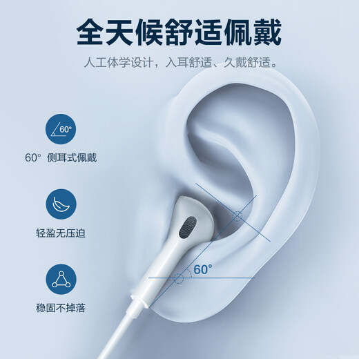 Zhiguozhe [TOP list 1] type-c headphones wired digital game computer e-sports hifi semi-in-ear type suitable for Huawei Honor oppo Xiaomi vivo Apple 15/16