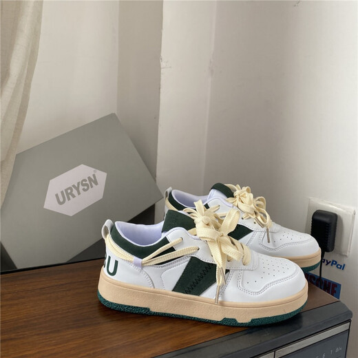 Fujian 2025 Весна и осень Новая немецкая тренировочная обувь для женщин Ulzzang Retro Casual Sports Board Обувь низкая верхняя женская обувь ZMF Blue 9902 [Высокое качество] 37 [Стандартный размер]