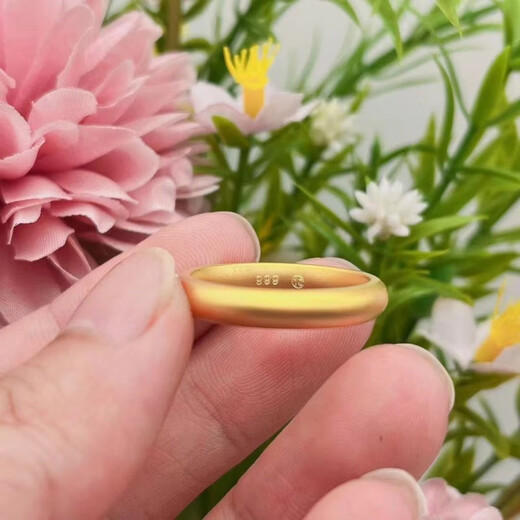 High-quality fake gold ring, high-quality South African Sikkim ring, 4 mm wide face, ancient traditional gold ring for men and women, US size 8/national standard size 15-16