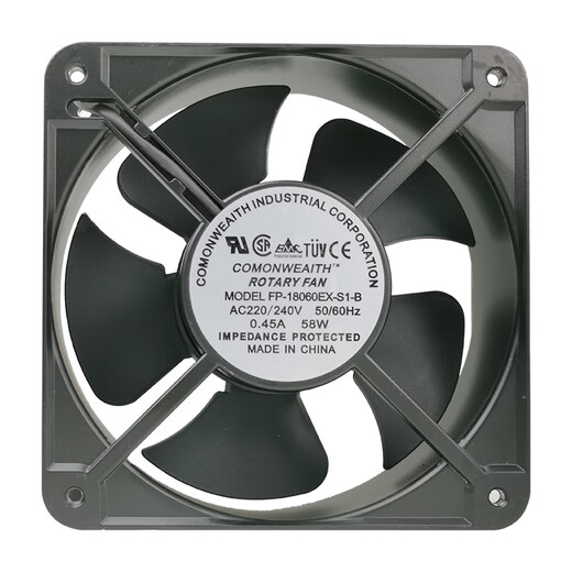 丰陆三协15051小型轴流风机220V电柜电箱电焊机17251工业通风散热风扇 FP-108EX-S1-B 方形15051 双滚